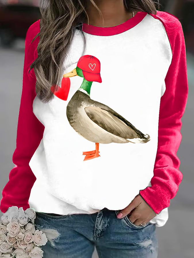 Women'S Valentine's Day Crew Neck Sweatshirt