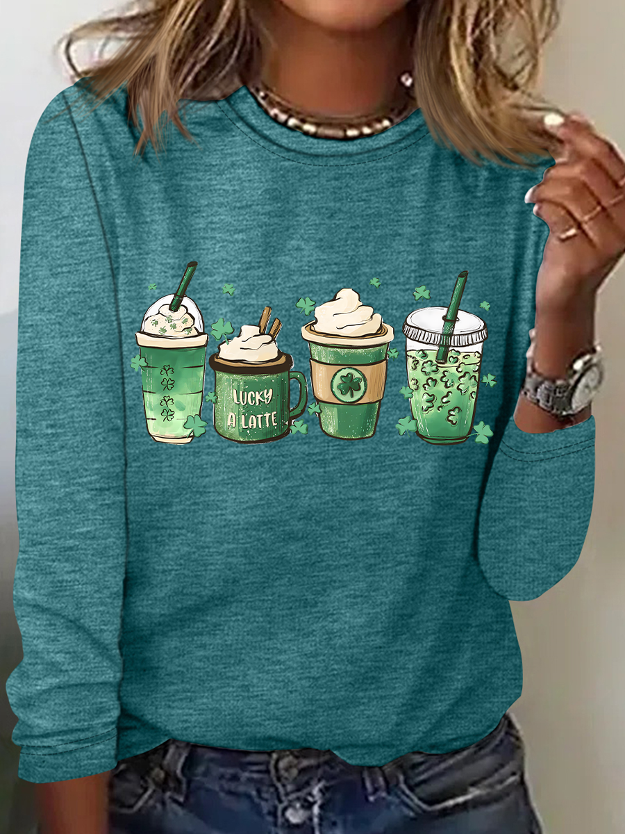 Love St Patrick's Day Casual Long Sleeve Shirt