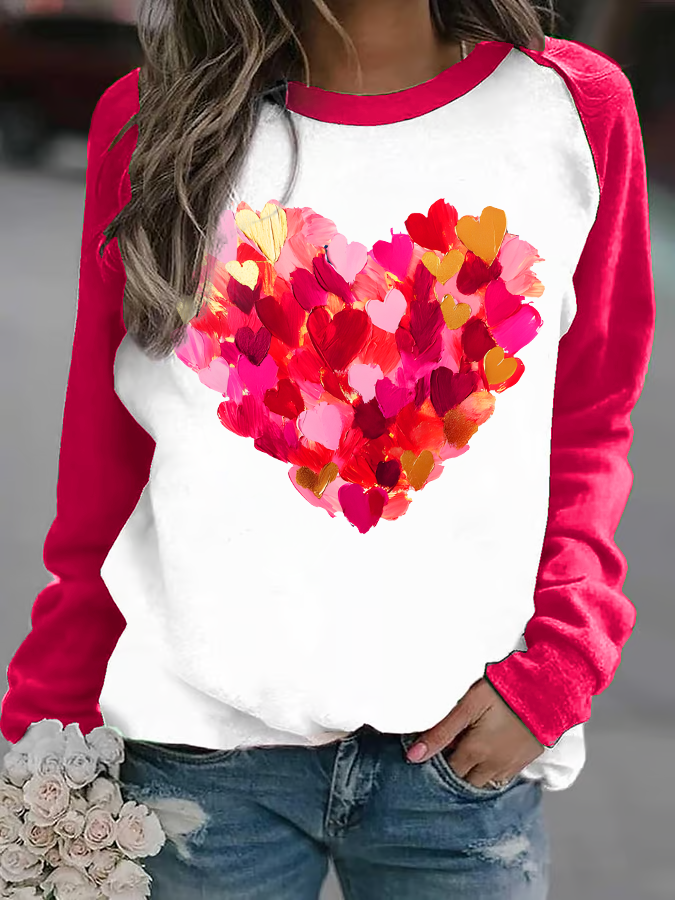 Women'S Valentine's Day Crew Neck Sweatshirt