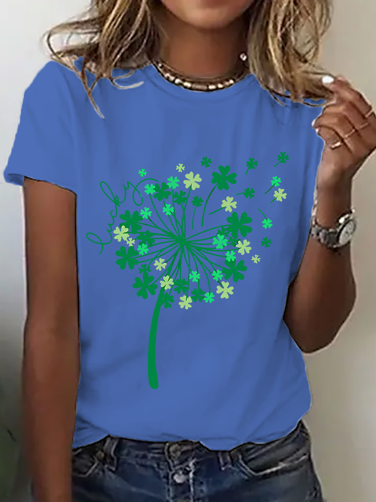 St Patricks Day Dandelion Cotton T-Shirt