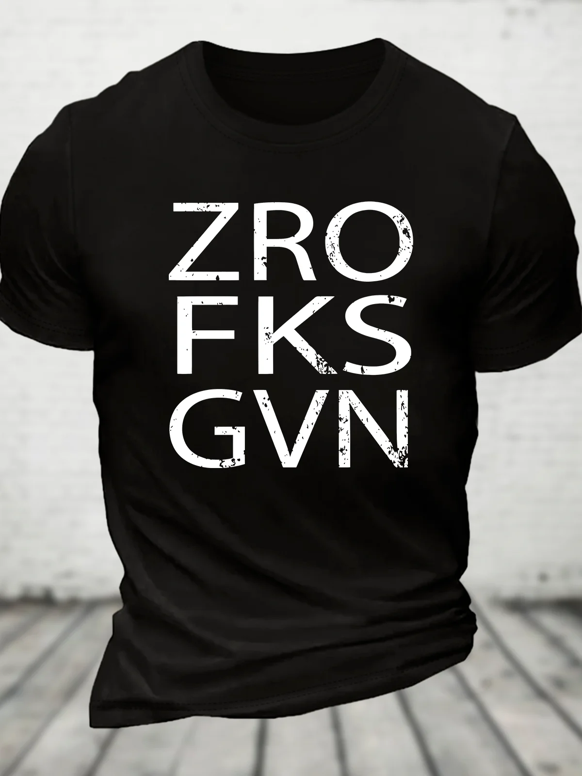 Zero Fucks Given Sarcastic Funny Cotton T-Shirt