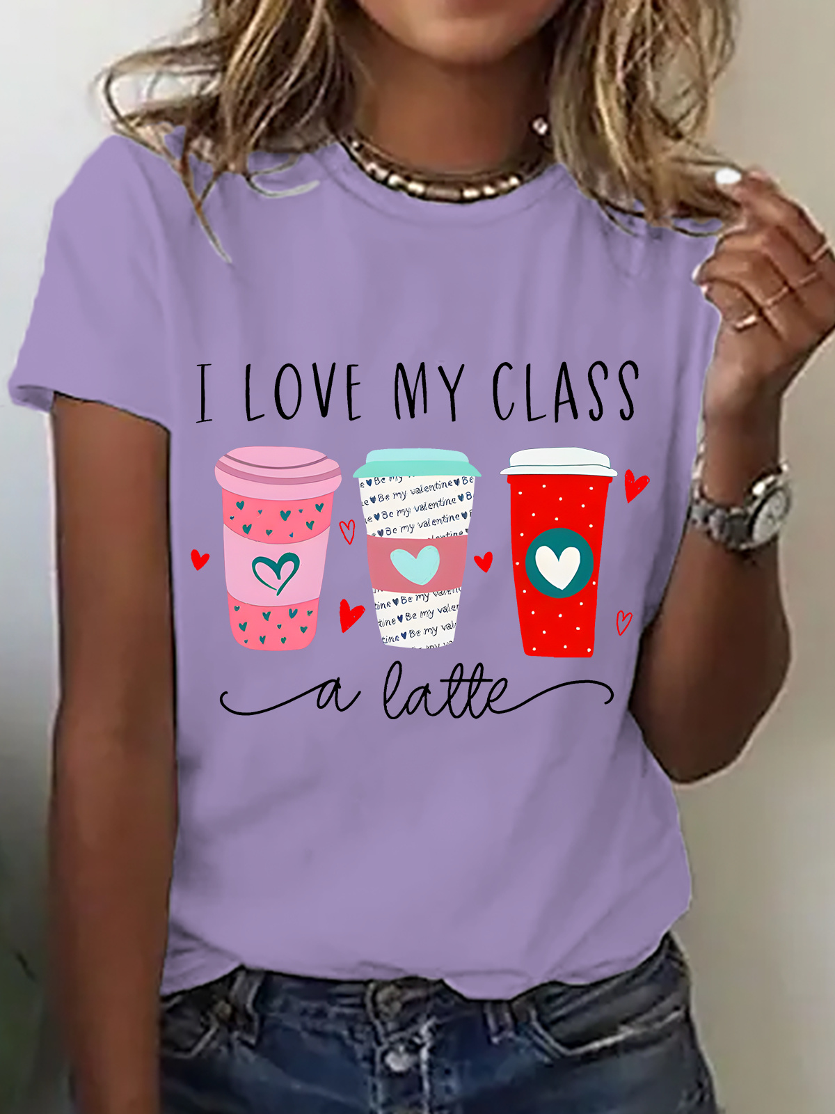 I Love My Class A Latte Cotton T-Shirt