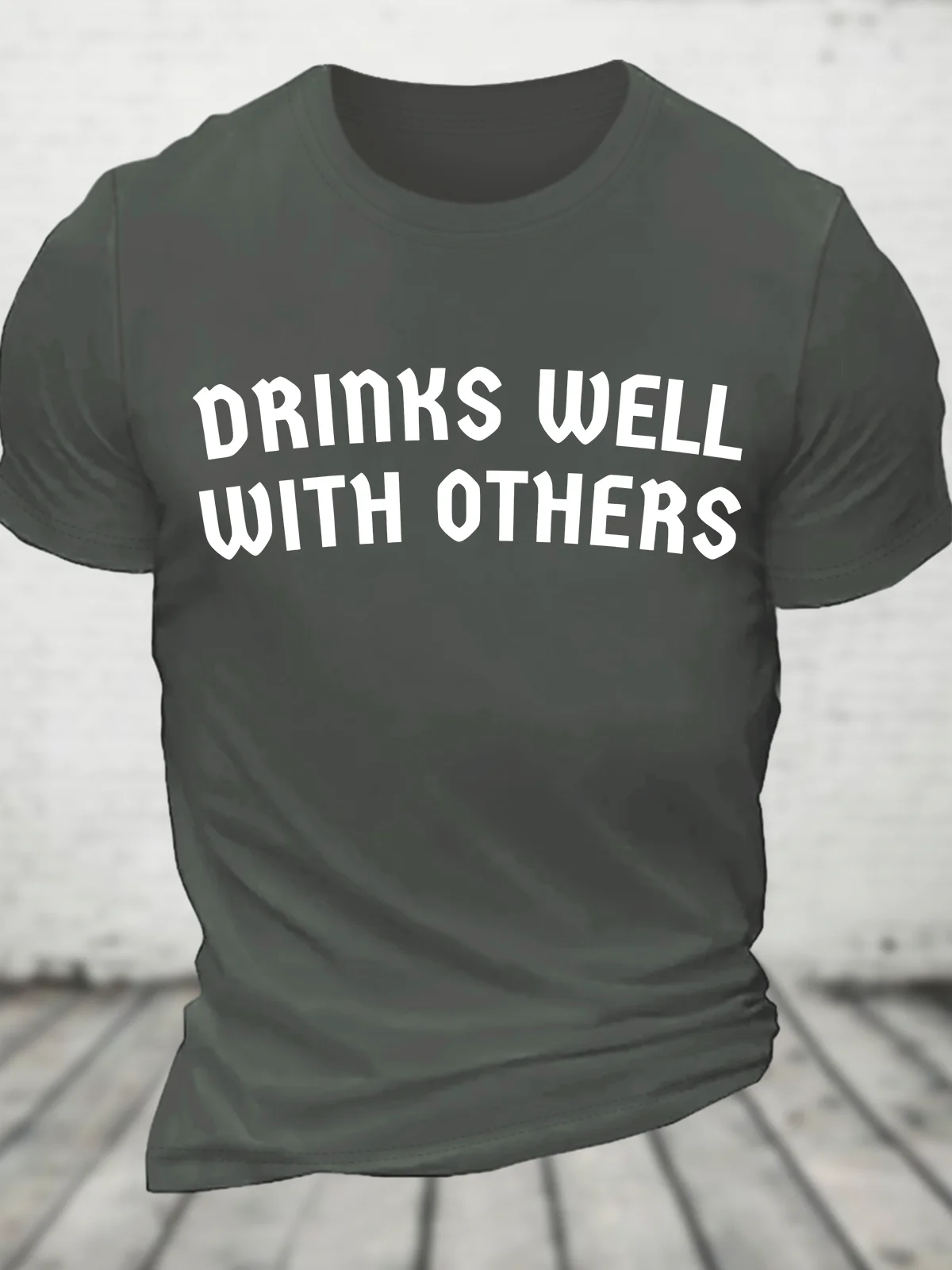 Drinks Well With Others - St. Patrick's Day Drinkers Cotton T-Shirt