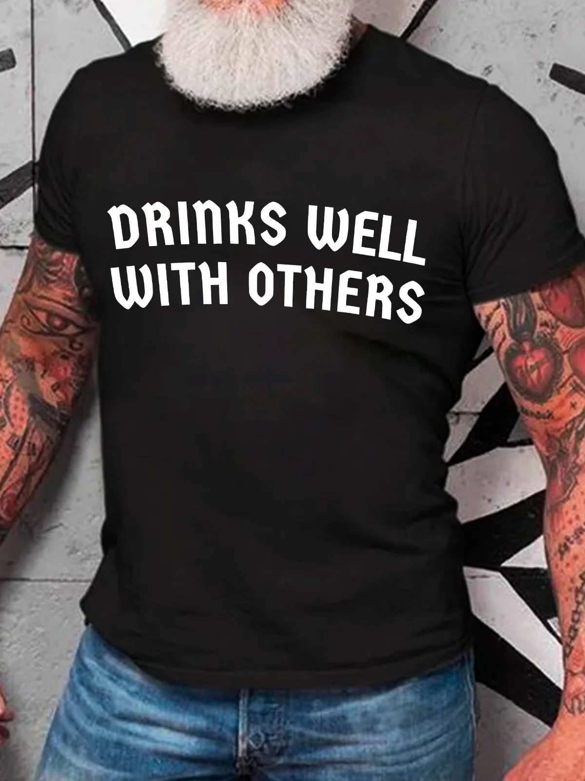 Drinks Well With Others - St. Patrick's Day Drinkers Cotton T-Shirt