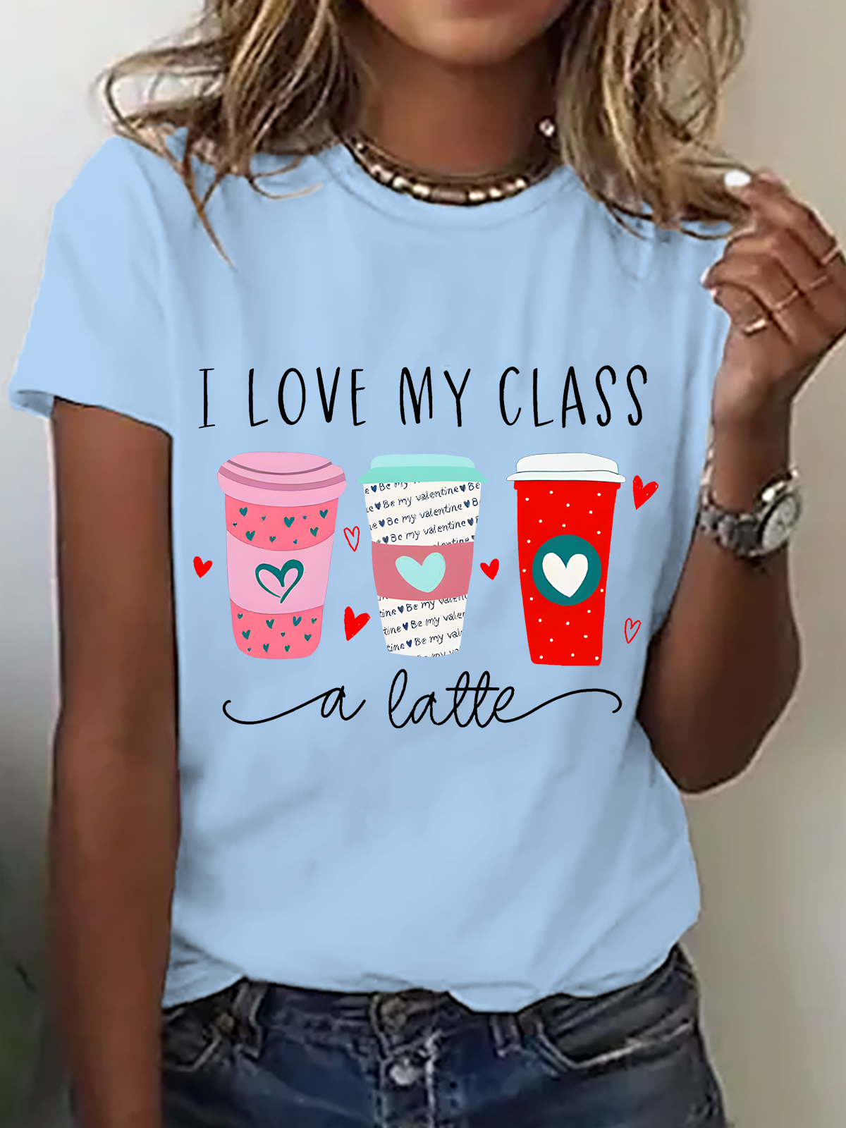 I Love My Class A Latte Cotton T-Shirt