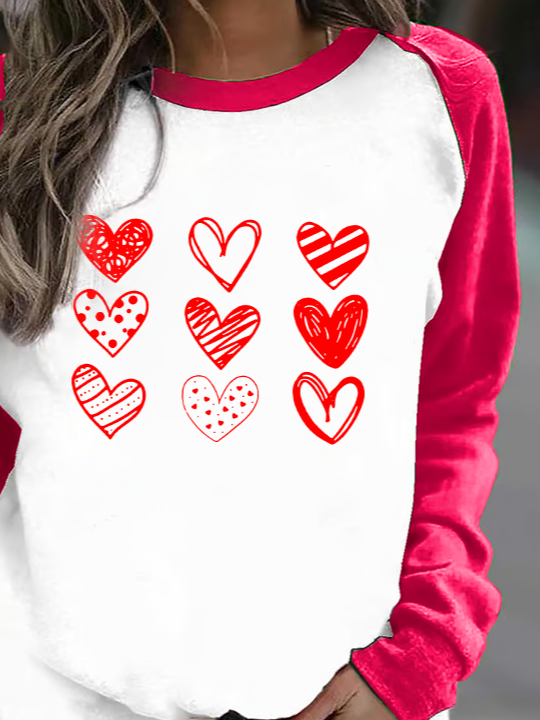 Women'S Valentine's Day Crew Neck Sweatshirt