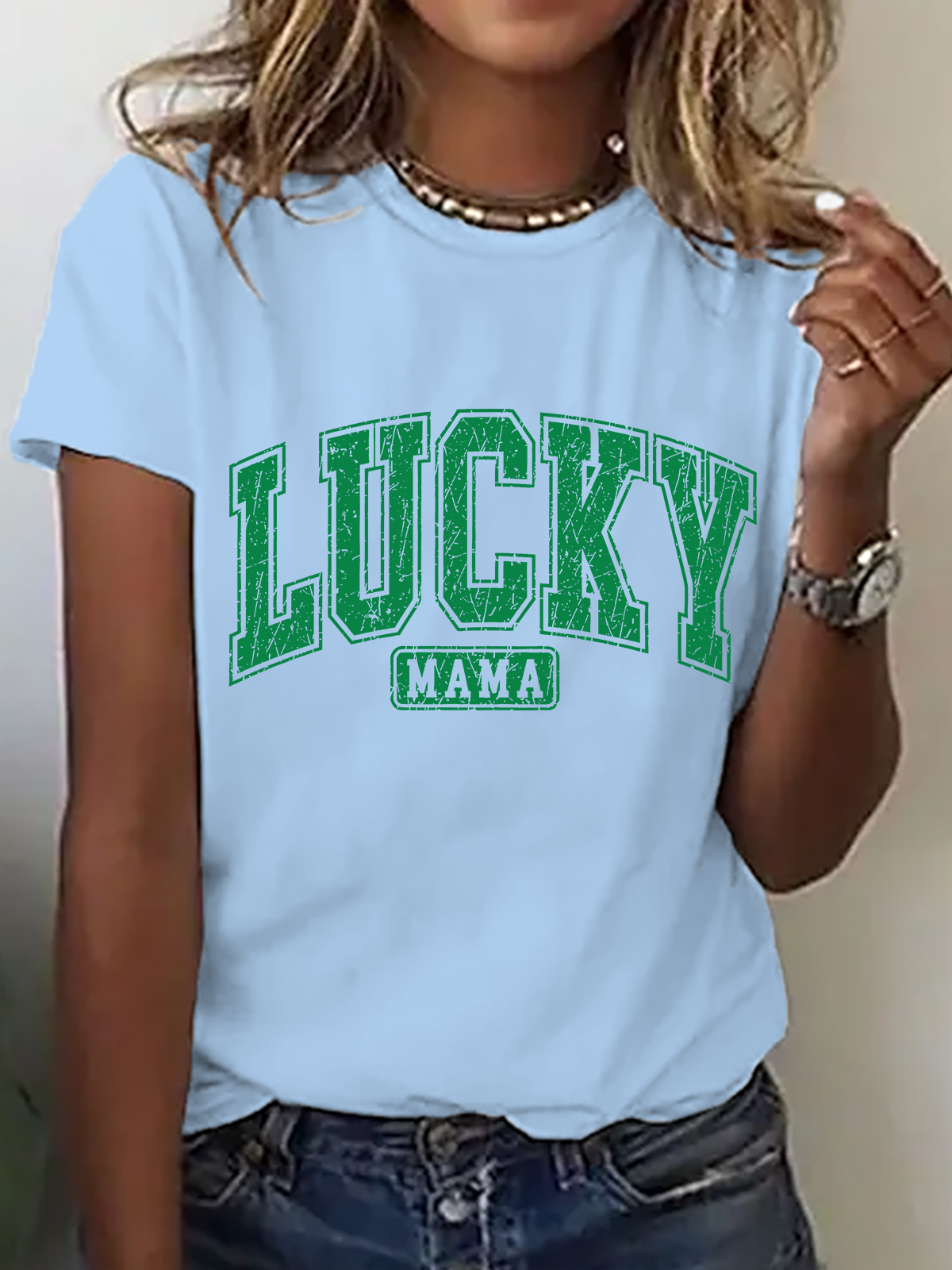 Lucky Mama Cotton T-Shirt