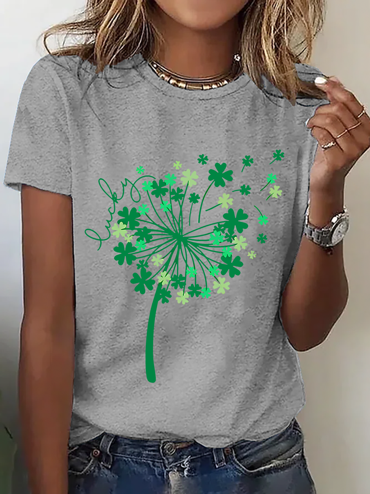 St Patricks Day Dandelion Cotton T-Shirt