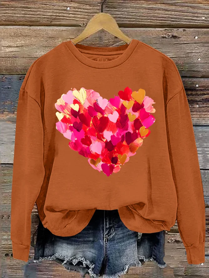 Valentine Day Heart Casual Sweatshirt