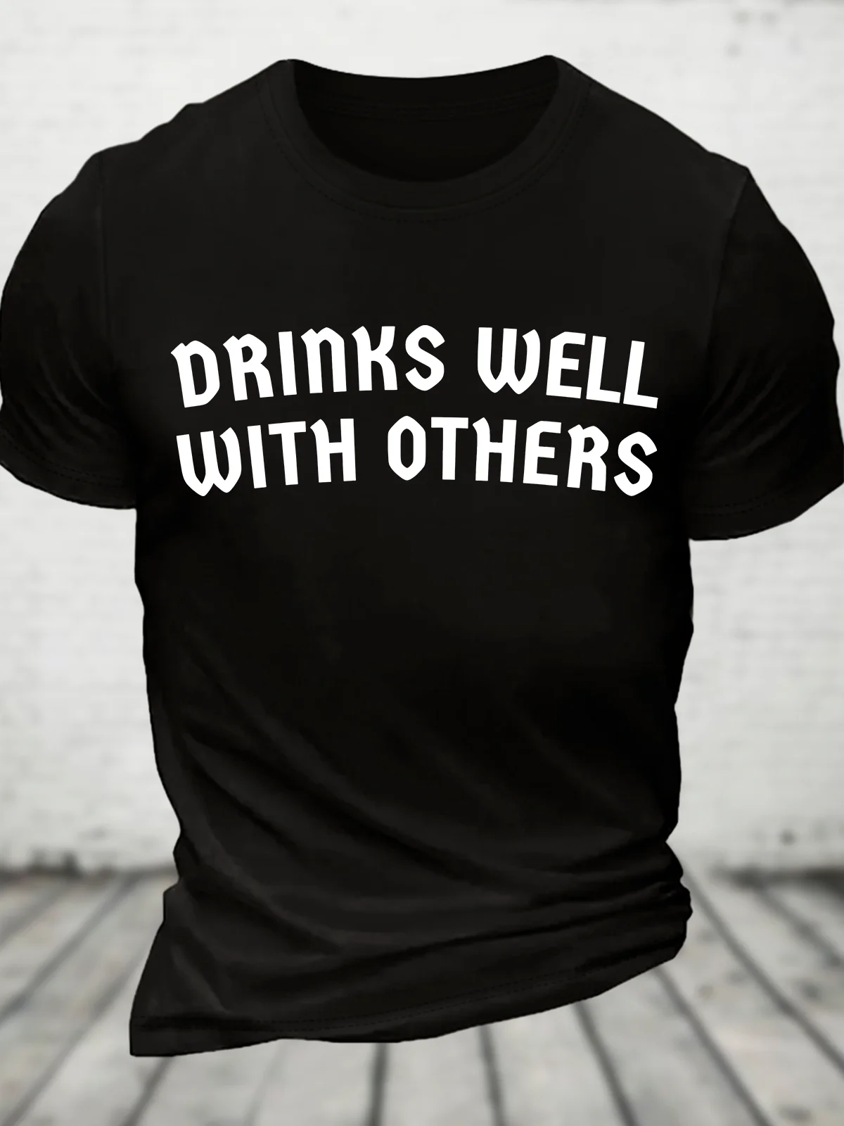 Drinks Well With Others - St. Patrick's Day Drinkers Cotton T-Shirt