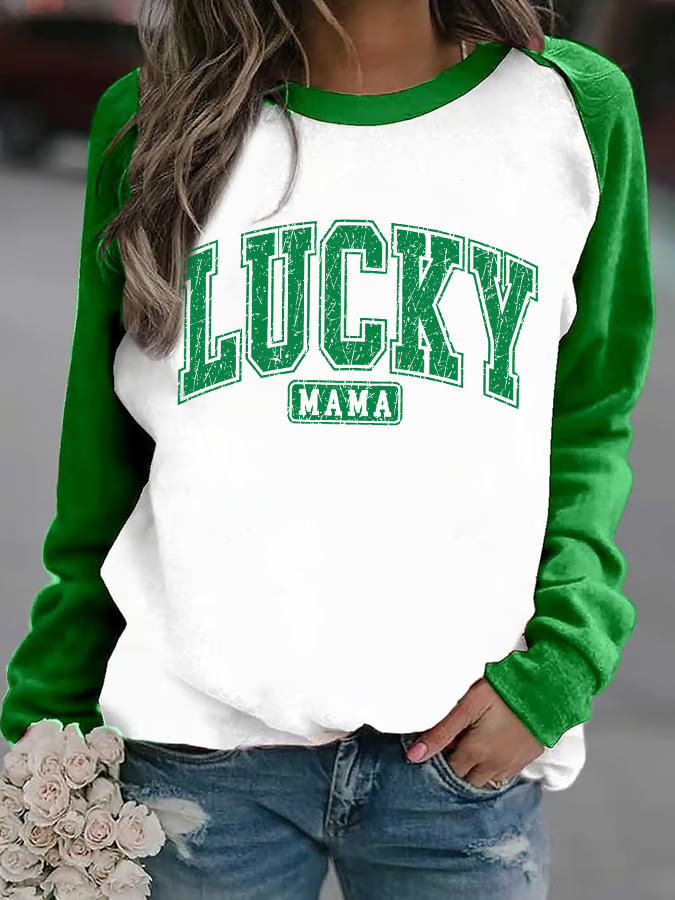 Women'S St. Patrick's Day Crew Neck Sweatshirt