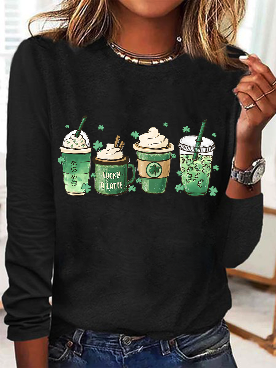 Love St Patrick's Day Casual Long Sleeve Shirt