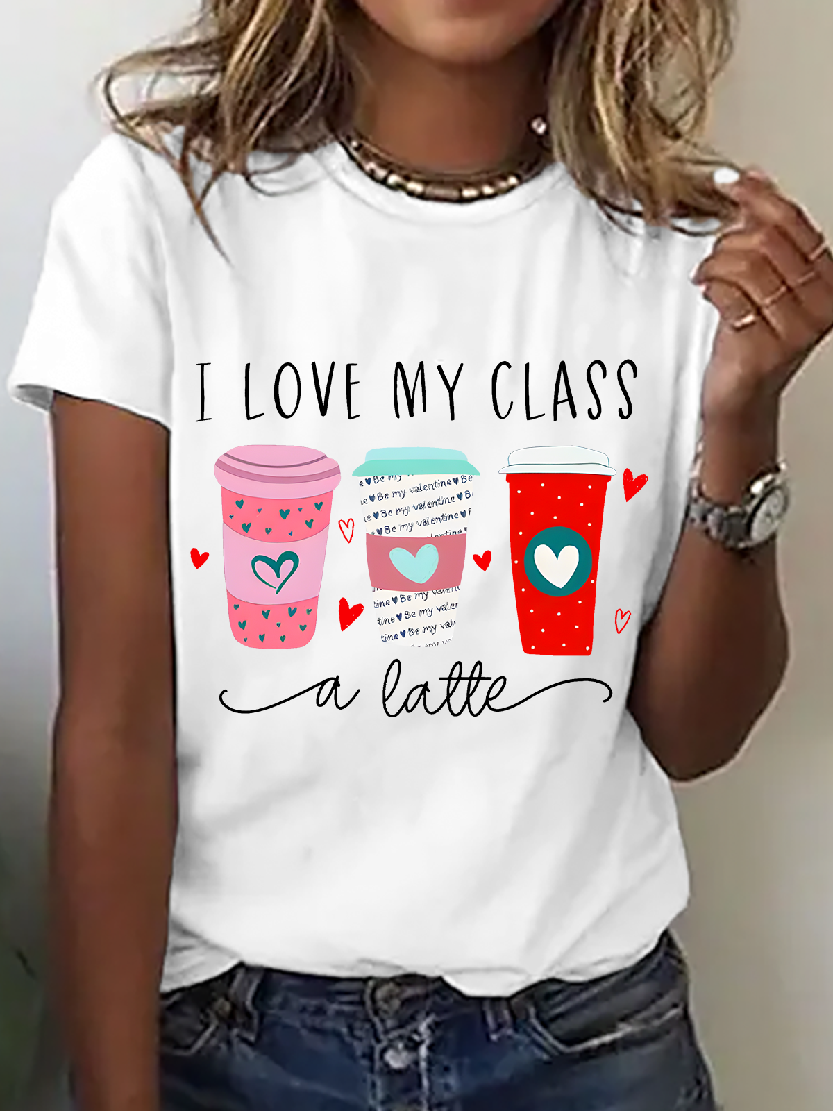 I Love My Class A Latte Cotton T-Shirt