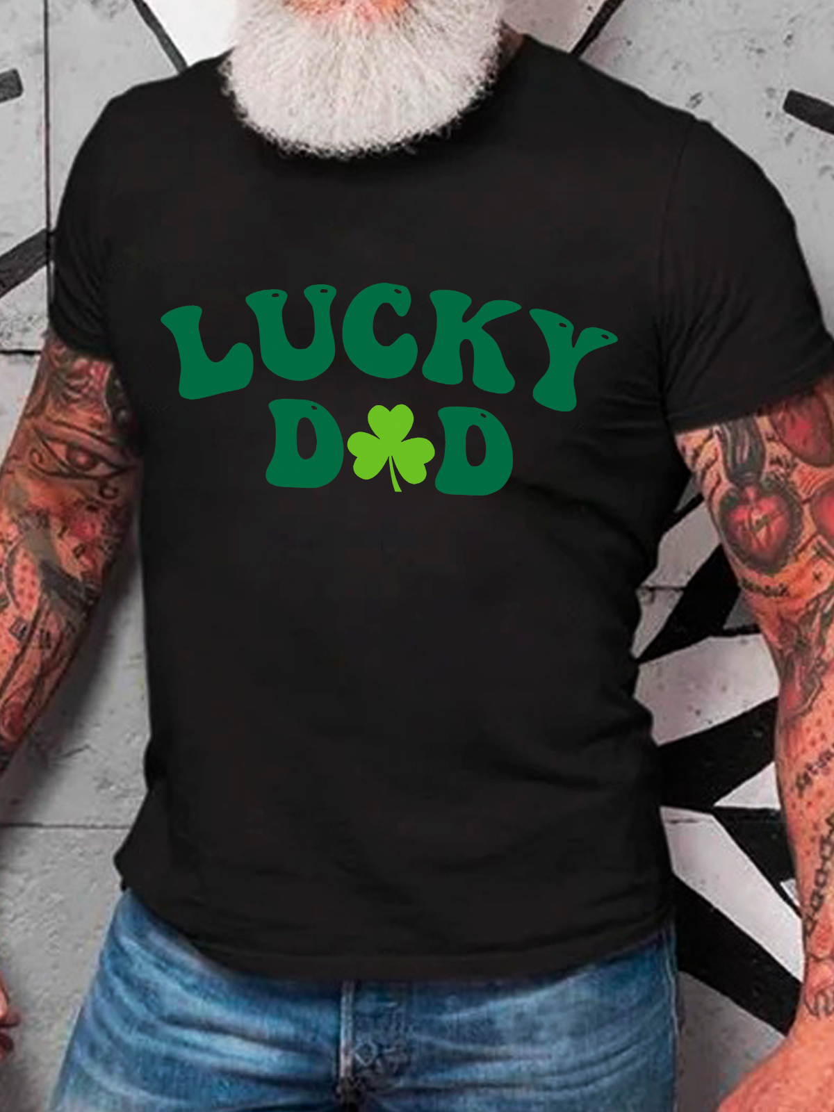 Lucky Dad St Patrick's Day Cotton T-Shirt