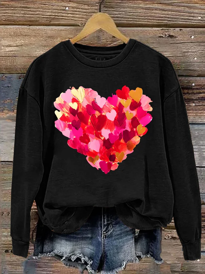 Valentine Day Heart Casual Sweatshirt