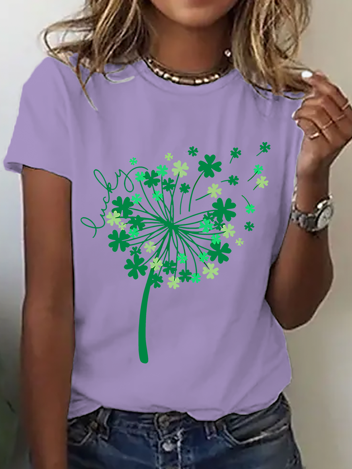 St Patricks Day Dandelion Cotton T-Shirt