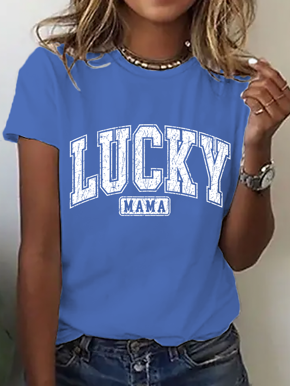 Lucky Mama Cotton T-Shirt