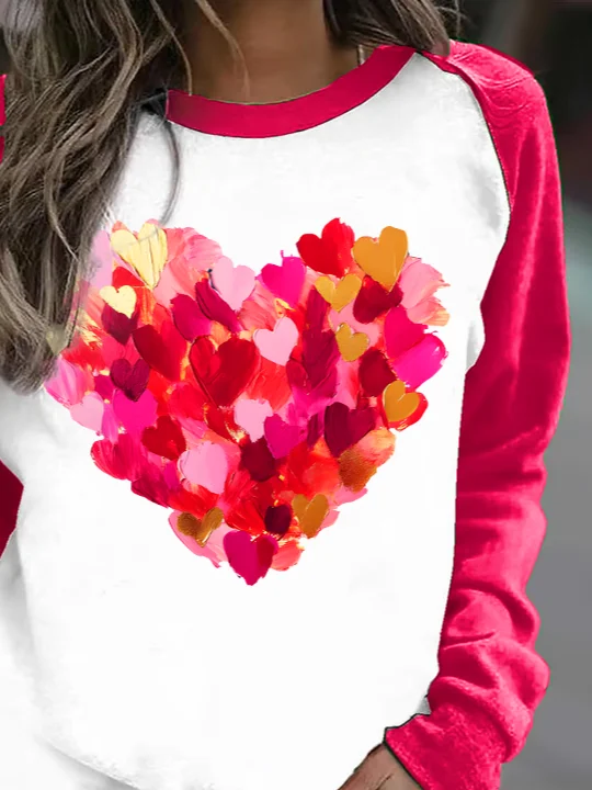 Women'S Valentine's Day Crew Neck Sweatshirt