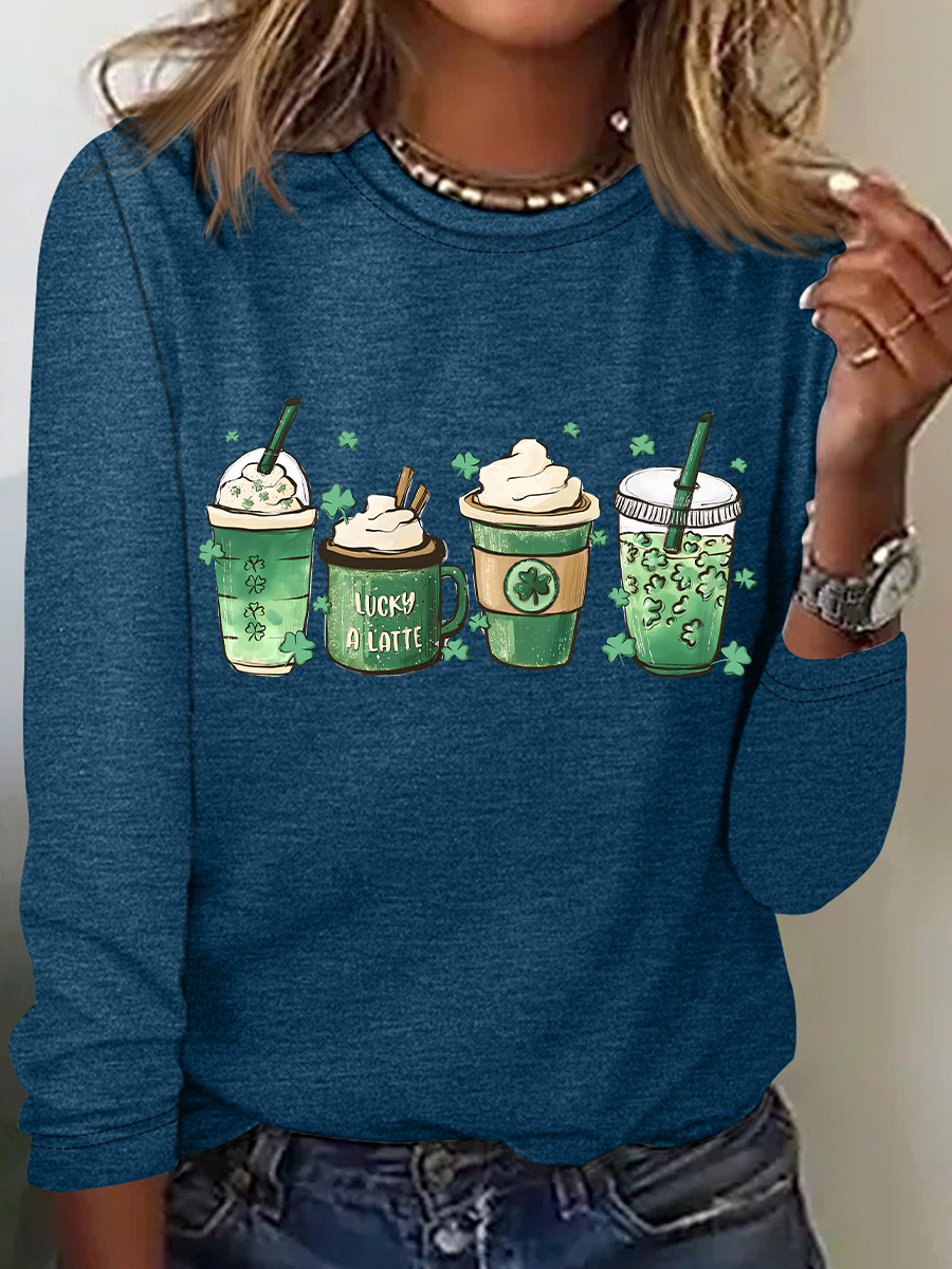 Love St Patrick's Day Casual Long Sleeve Shirt