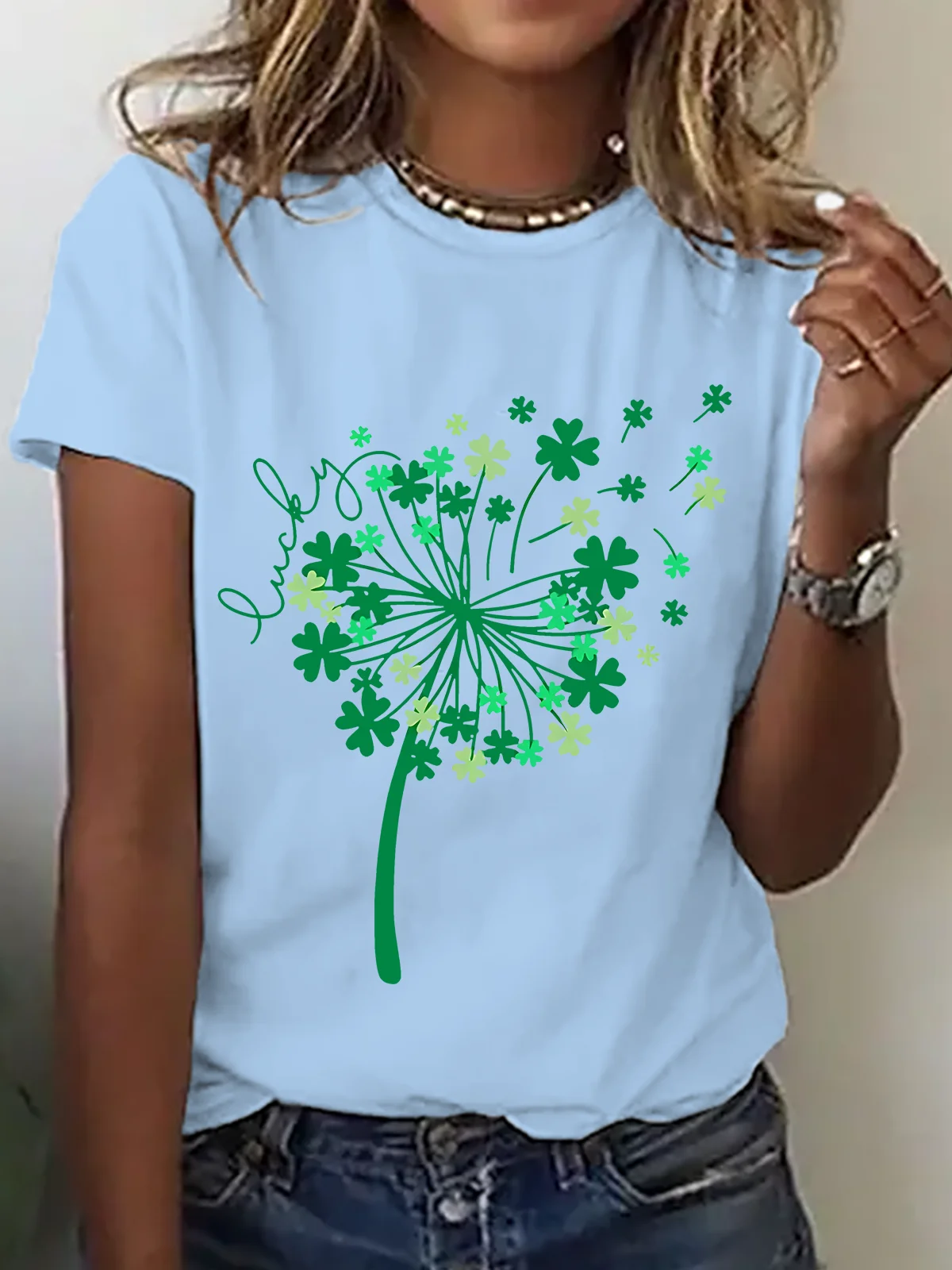 St Patricks Day Dandelion Cotton T-Shirt