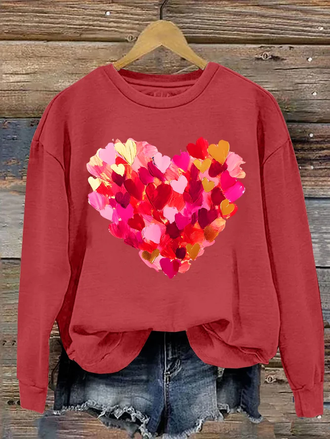 Valentine Day Heart Casual Sweatshirt