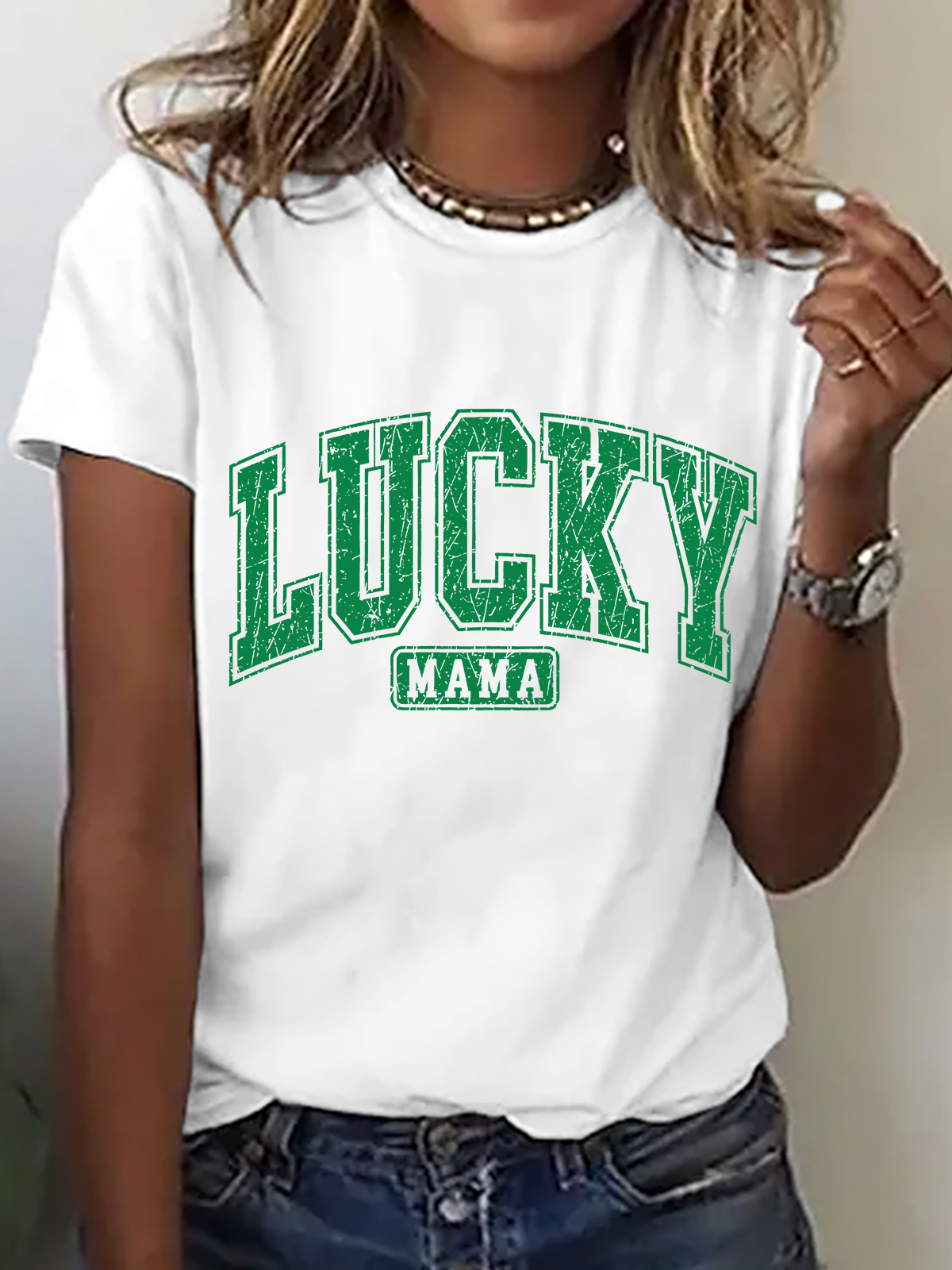 Lucky Mama Cotton T-Shirt