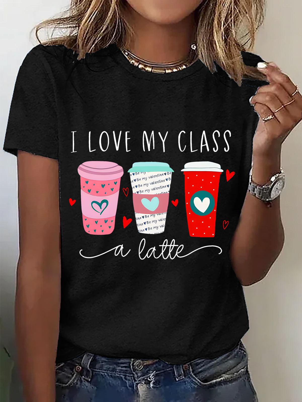 I Love My Class A Latte Cotton T-Shirt