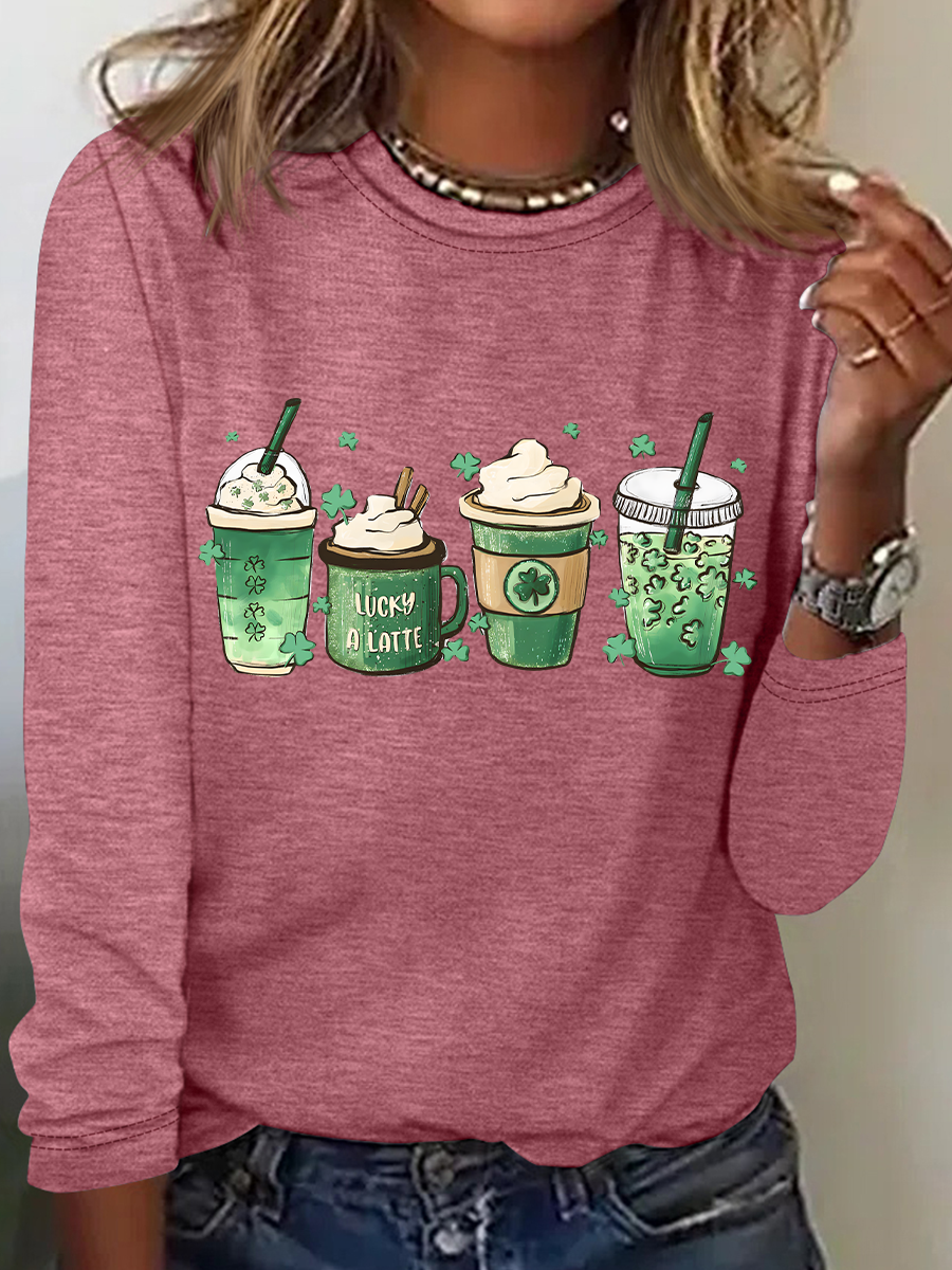 Love St Patrick's Day Casual Long Sleeve Shirt