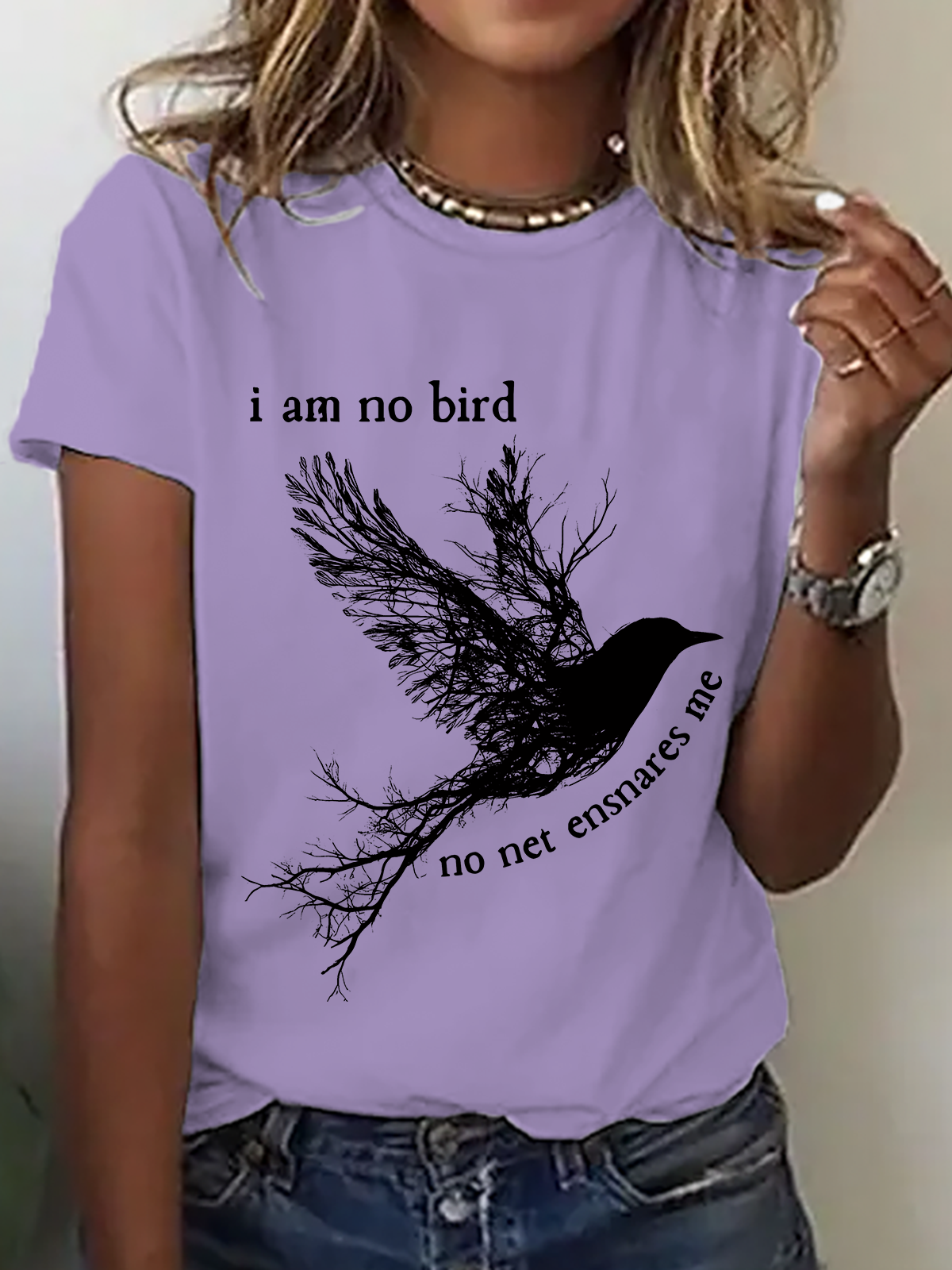 I Am No Bird Jane Eyre Charlotte Brontë Cotton T-Shirt