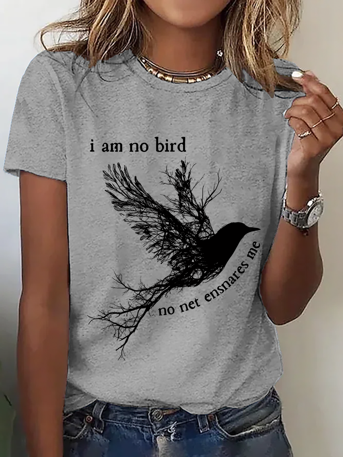 I Am No Bird Jane Eyre Charlotte Brontë Cotton T-Shirt