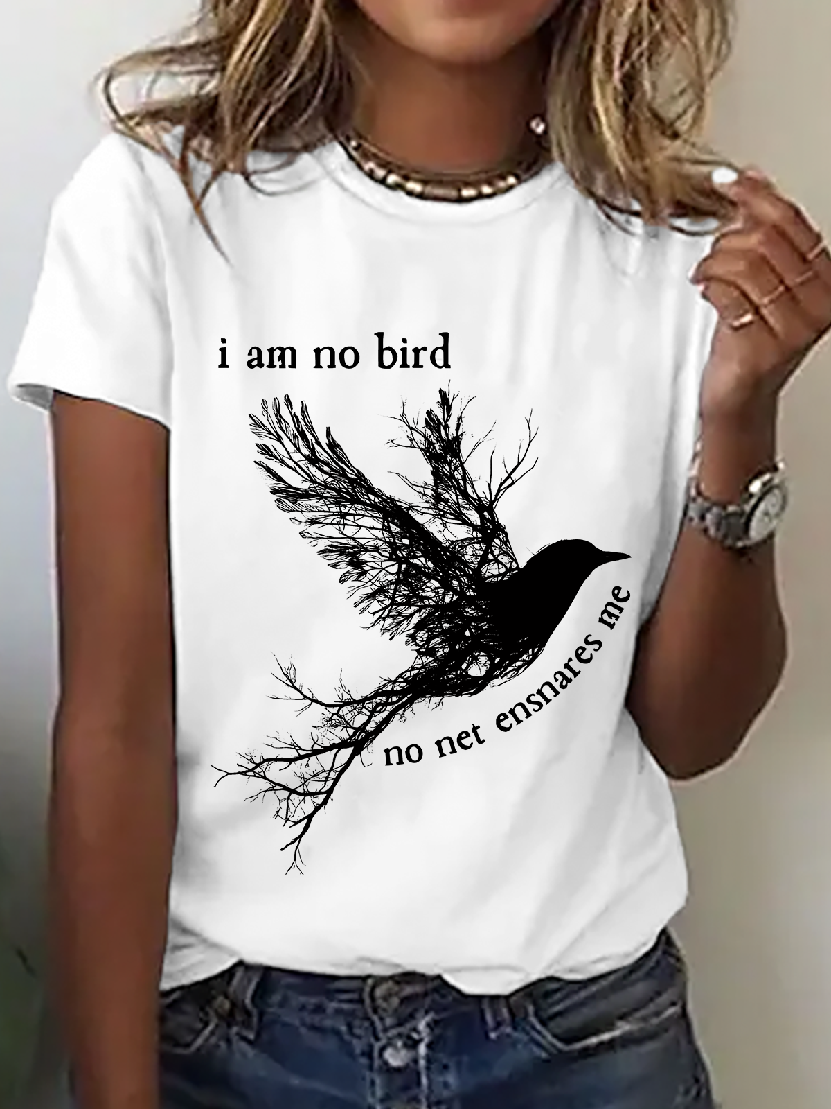 I Am No Bird Jane Eyre Charlotte Brontë Cotton T-Shirt