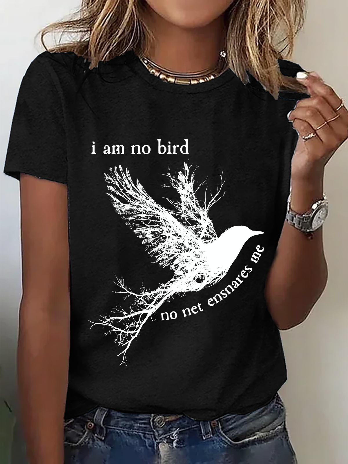 I Am No Bird Jane Eyre Charlotte Brontë Cotton T-Shirt