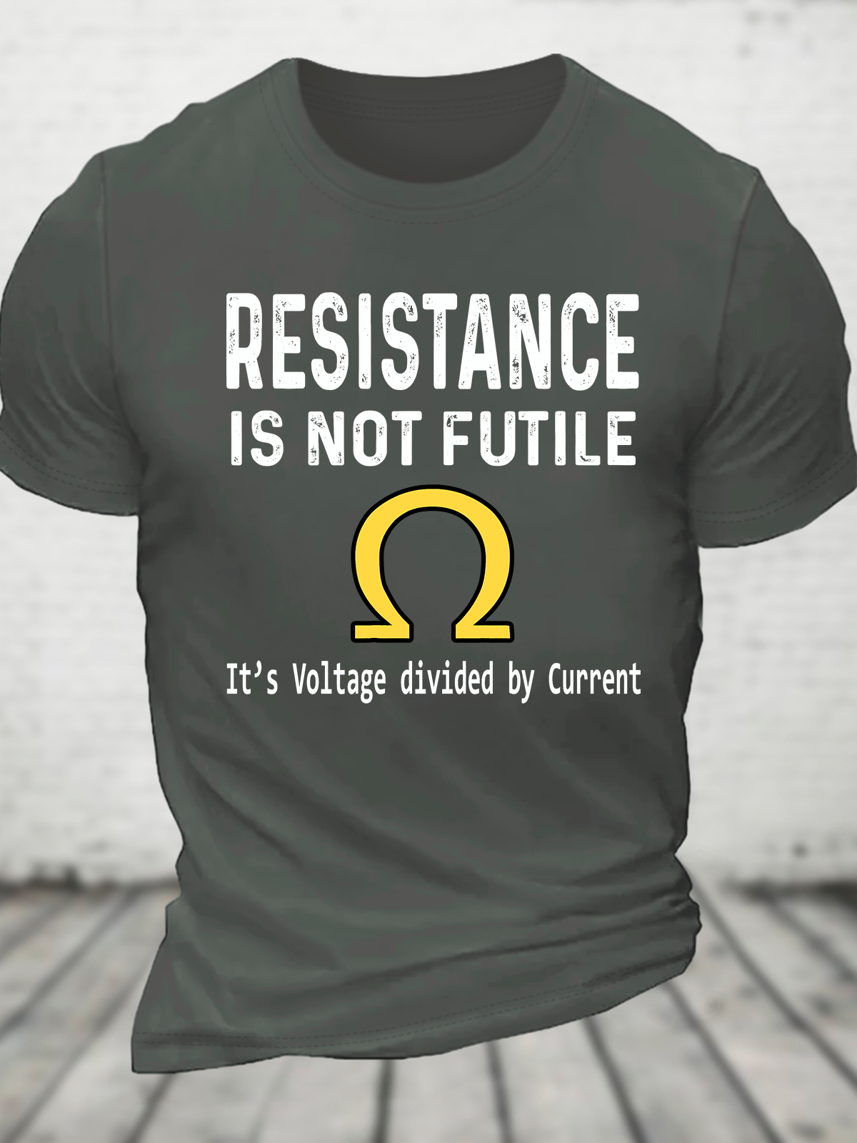 Ohm's Law Resistance Is Not Futile Cotton T-Shirt