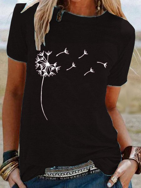 Dandelion Graphic T-shirts With Inspiration Sayings