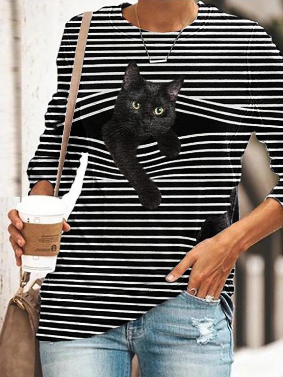 Cute Balck Cat Sweatshirt