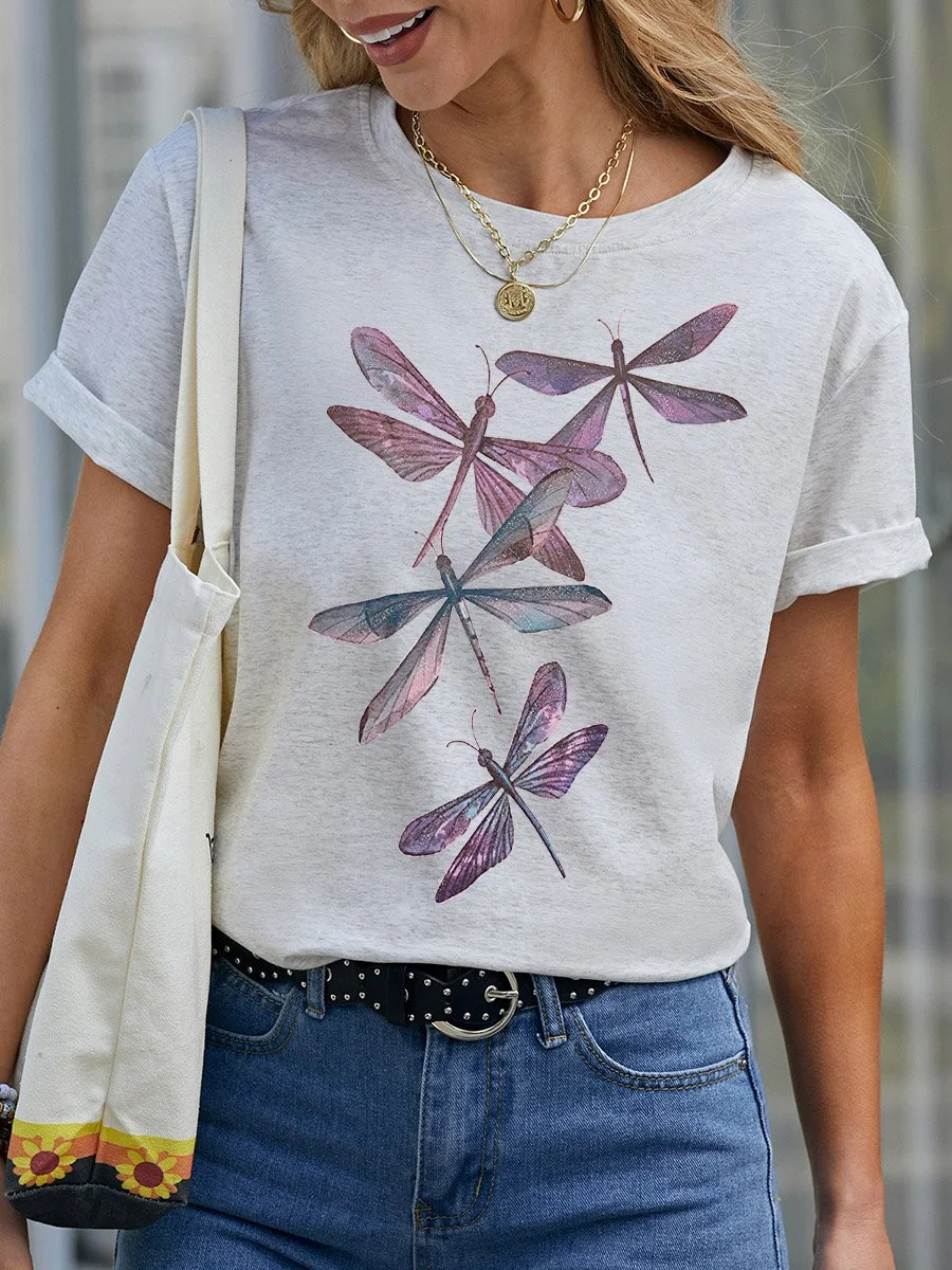 Dragonfly T-shirt For Ladies