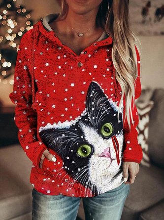 Christmas Cat Women Hoodie & Sweatshirt