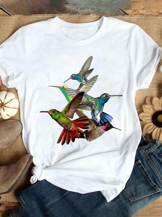 Four Colored Hummingbirds Graphic Tee