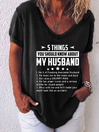 Five Things About My Husband Shirts & Tops