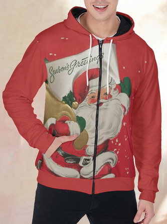 Christmas Santa Claus Printed Outerwear