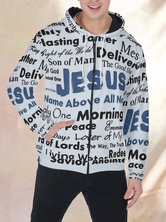 Jesus Christ Casual Hooded Outerwear