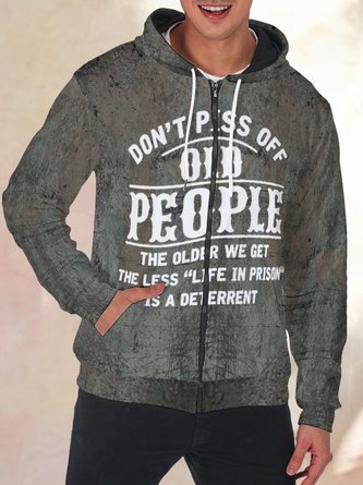 Don't Piss Off Old People Vintage Printed Velvet Outerwear
