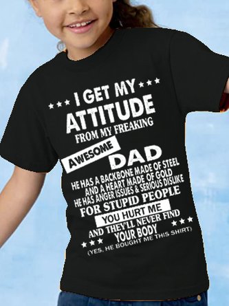 I Get An Awesome Dad Print Children’s Shirts & Tops