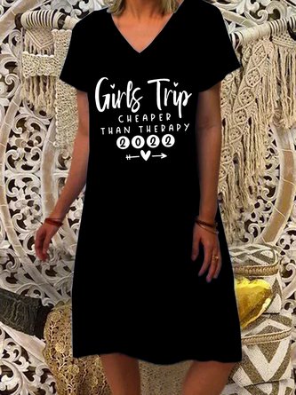 New Year Top Girls Trip 2022 Therapy Casual Dresses