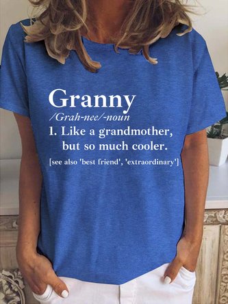 Granny Shirt Gift for Grandma Cotton Blends Casual Shirts & Tops
