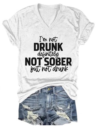 I'm Not Drunk Casual Loosen Shirts & Tops