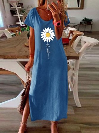 Daisy Casual Short sleeve Knit Dress
