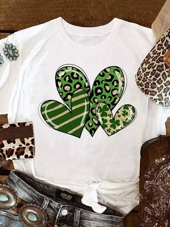 St. Patrick's Day Floral Loosen Casual Shirts & Tops