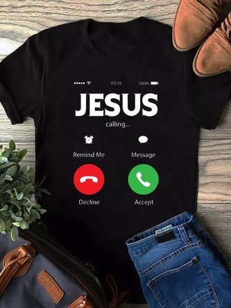 Jesus Calling Graphic T-Shirt Tee - Black
