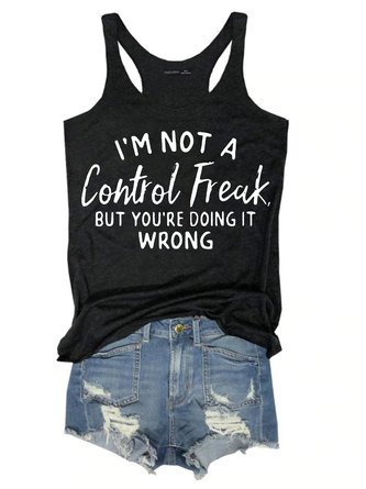 I'm Not A Control Freak Women's Knit Tank